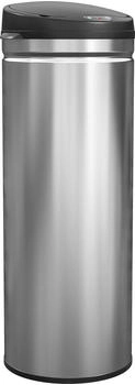 HomCom Sensor-Mülleimer-Edelstahl, Kunststoff-30,5L x 30,5B x 85H cm-Silber
