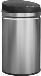 HomCom Sensor-M&uuml;lleimer-Edelstahl, Kunststoff-32L x 30,5B x 51H cm-Silber