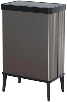 Curver Verto High 54L Mülleimer mit Push Deckel, optimal für Küche, einfache Sortierung, 26,5 x 43,5 x 68,7 cm