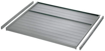 Ninka eins2vier Deckelplatte + Deckelführungsleiste für Korpusbreite 600 mm alugrau, Seitenstärke 16 mm Abfalltrennsystem Abfall von SOTECH