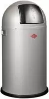 Wesco M&uuml;lleimer Pushboy 50L | Abfalleimer aus Stahlblech & Edelstahl | gro&szlig;er