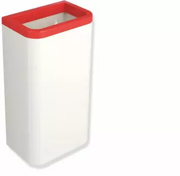 Hewi Serie 477 Papierabfallbehälter 25l, reinweiß/koralle (477.05.20199 36)