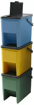 Kitchen Move Bergen 3er-Set stapelbare M&uuml;lleimer M&uuml;lltrennung 3x20L (BAT-4XG3730)
