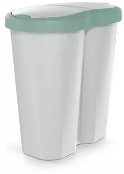 Prosperplast Compacta R Duo Abfallkorb 40L, 1 Fach, 2 Deckel (NDRF40-5575C_427C)