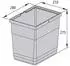 Sotech eins2vier Abfalltrennsystem KB 600mm, 2x6L + 2x13,5L, dunkelgrau, Blum Tandembox