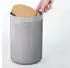 mDesign Papierkorb 5L Schwingdeckel Bambus/Kunststoff Grau (06133MDBAEU)