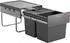 Hailo Einbaumülleimer Abfallsammler 3641522 Raumspar-Tandem 2x 18 Liter dunkelgrau (3641521 | 1204849)