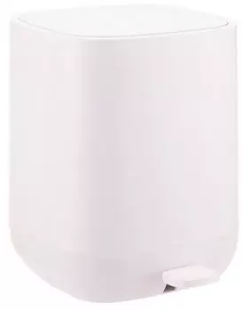 Relaxdays M&uuml;lleimer, 9 Liter, Absenkautomatik Matter Kunststoff beige