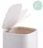 Relaxdays Mülleimer, 9 Liter, Absenkautomatik Matter Kunststoff beige