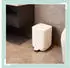 Relaxdays Mülleimer, 9 Liter, Absenkautomatik Matter Kunststoff beige