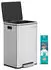 Songmics Mülleimer 50L Edelstahl Softclose, herausnehmbarer Inneneimer, silbern (LTB595E01)