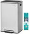 Songmics Mülleimer 50L Edelstahl Softclose, herausnehmbarer Inneneimer, silbern (LTB595E01)