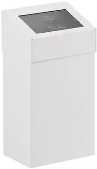 Vepa Bins Abfallbeh&auml;lter mit Pushdeckel 18L Aluminium wei&szlig; (31021826)