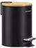 Songmics Tretmülleimer mit Bambusdeckel, Softclose, 3L, tintenschwarz (LTB113BZ01)