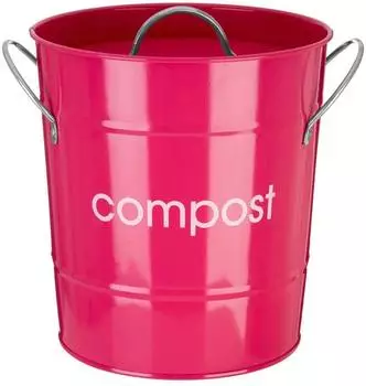 PREMIER Komposteimer mit Inneneimer, verzinkter Stahl, Fuchsia (0510024)