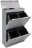 Arregui Top Recycling-Mülleimer Stahl 4 Fächer 68L grau (CR622-B)