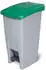 BRB Tretabfalleimer mit Rollen 60L, grau/grün, HACCP (69642)