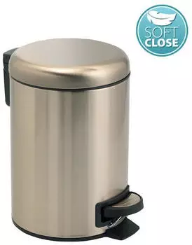 Gedy Potty Treteimer mit Deckel 5L Mattgold (PWBOBING5L)