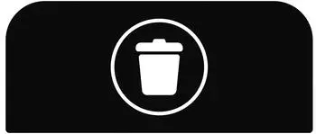 Rubbermaid Hinweisschild Restm&uuml;ll f&uuml;r Configure Recycling Beh&auml;lter 57l, schwarz (2155310)