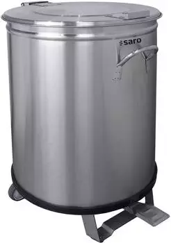 Saro MPS 95 M&uuml;lleimer 95L mit Fu&szlig;pedal und Softclosedeckel (471-1505)