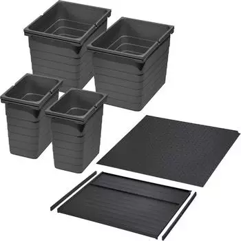 Sotech eins2vier Abfalltrennsystem 50L, KB 600mm, dunkelgrau, f&uuml;r Blum Tandembox