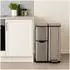 HTI-Living Jannik Mülltrennsystem 3 Behälter 60L Silber (2223418)