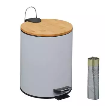 Relaxdays Kosmetikeimer Tretm&uuml;lleimer Bad 5L