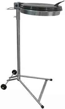 QUICK STAR M&uuml;llsackst&auml;nder mit Deckel, 2 Rollen, verzinkter Stahl, 120L