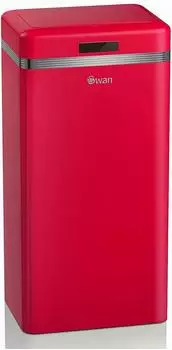 Swan Retro Sensor-M&uuml;lleimer 45L Vintage-Design, Rot (SWKA4500RNEU)