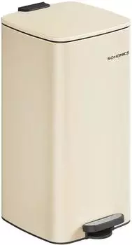 Songmics Tretm&uuml;lleimer 30L Stahl Softclose sandbeige (LTB593A02)