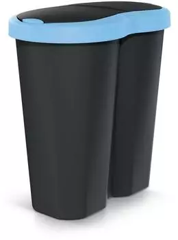 Prosperplast Compacta R Duo Mülleimer 40L blau/schwarz (NDRF402717CS411)