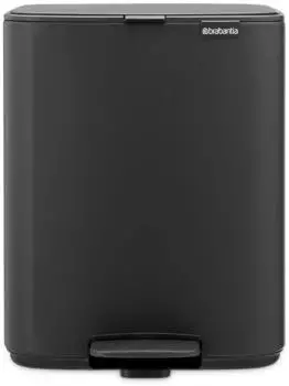 Brabantia Bo Tretm&uuml;lleimer 12L Mineral Grau Stahl