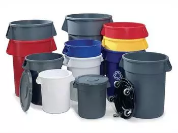 Rubbermaid BRUTE Stapeldeckel mit Ablaufrinnen, Kunststoff, grau, &Oslash;560mm (FG263100GRAY)
