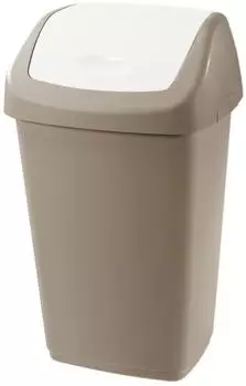 Tontarelli S.p.A Aurora M&uuml;lleimer mit Scharnierdeckel 25L, taupe (8101384ACE)
