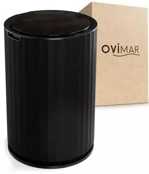 ovimar Sotra Sensor-Kosmetikeimer oval, schwarz, 10l (OMR-SNJ-BTH)