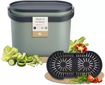 Garantia NOVA Biomülleimer 8L, salbeigrün/graphitgrau