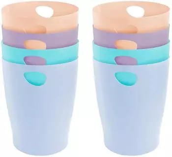 Exacompta Aquarel Ecobin Papierkorb 15L, PP, mehrfarbig, 8er-Pack (45396D)