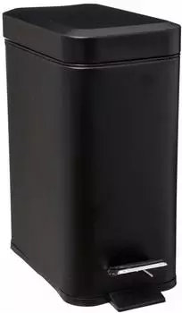 Paris Prix Rechteckiger M&uuml;lleimer Edelstahl Soft-Close 5l schwarz (FIVE23-160848J)