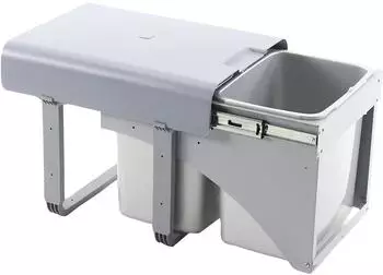 Ekotech Ekko Front 40 Einbau-Abfallsammler 1x16/2x8L Kunststoff lichtgrau (902341003457)