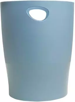Exacompta Ecobin AutentiK Papierkorb 15L blaugrau, 8er-Pack (45370Dpack)