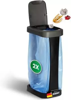 Novaliv M&uuml;llsackst&auml;nder mit Deckel, 70L-120L, 2er-Set, outdoor (31049)