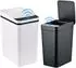 Relaxdays Sensor-Mülleimer 2er-Set 9L & 15L, weiß/schwarz