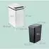 Relaxdays Sensor-Mülleimer 2er-Set 9L & 15L, weiß/schwarz