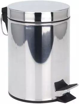 Spetebo Treteimer rund, Edelstahl, 5L, mit Inneneimer