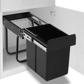 vidaXL Küchenschrank-Abfalleimer ausziehbar, Soft-Close, 20L (664469)