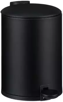 Relaxdays Kosmetikeimer Softclose 3l, schwarz