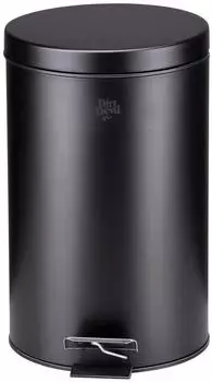 Dirt Devil Treteimer 12L Edelstahl Soft Close, schwarz