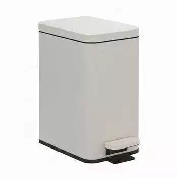 Relaxdays M&uuml;lleimer 10L, 16cm schmal, Softclose, Fu&szlig;pedal, beige (10051873_127)