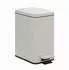 Relaxdays Mülleimer 10L, 16cm schmal, Softclose, Fußpedal, beige (10051873_127)