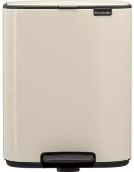 Brabantia Bo Pedaleimer 12L, stahl, beige (Bo 12L)